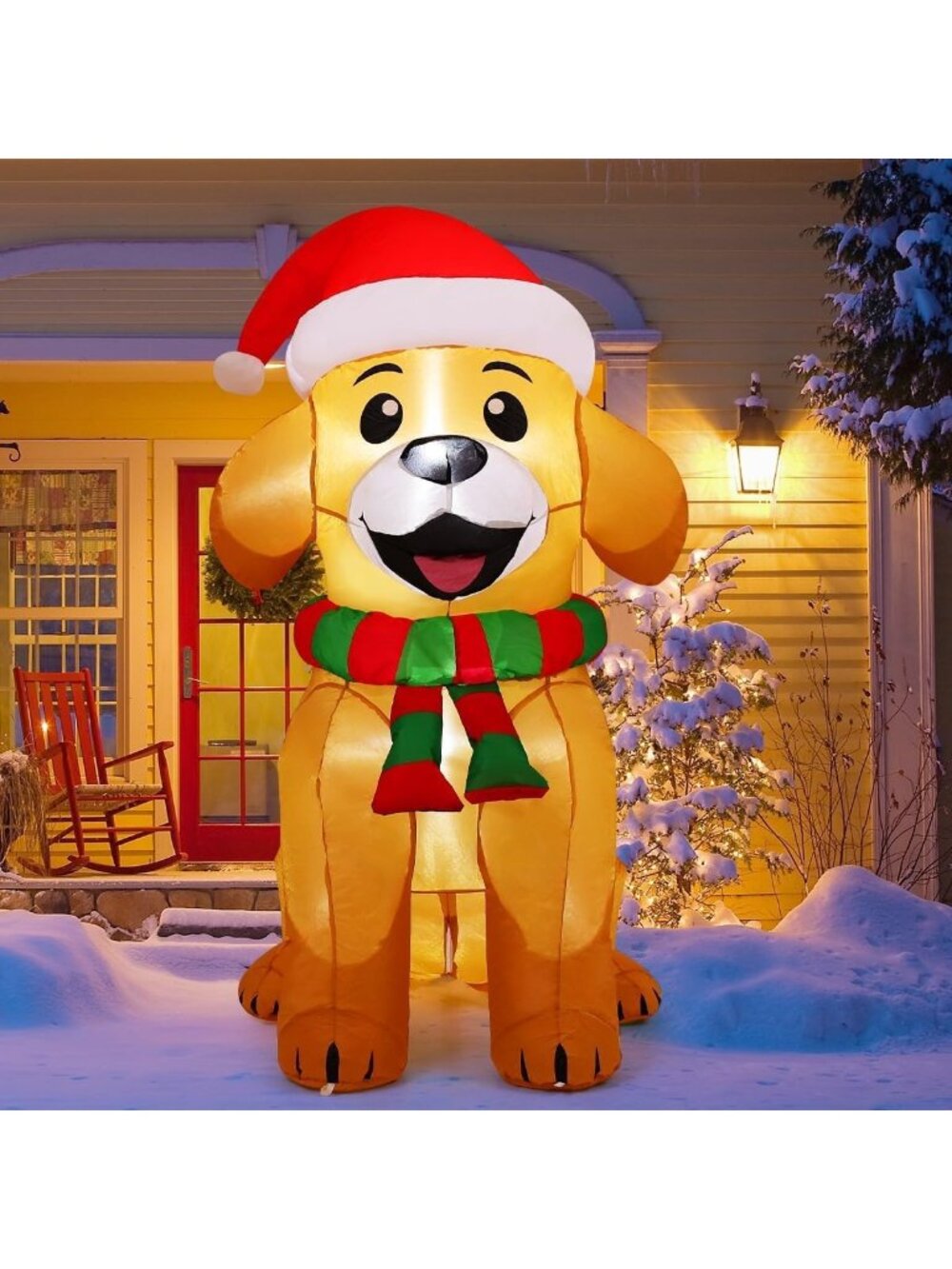 5 FT Inflatable Christmas Dog Yard Decoration - Festive Outdoor Holiday Decor